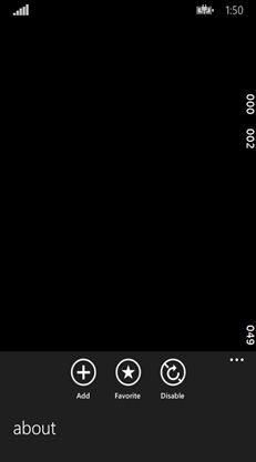 menu visible of windows phone